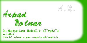 arpad molnar business card